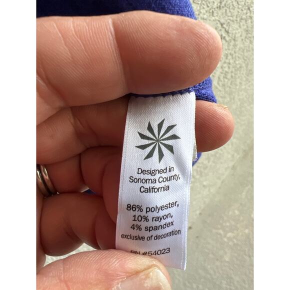 Athleta size large purple stretch knit dress - Picture 3 of 4